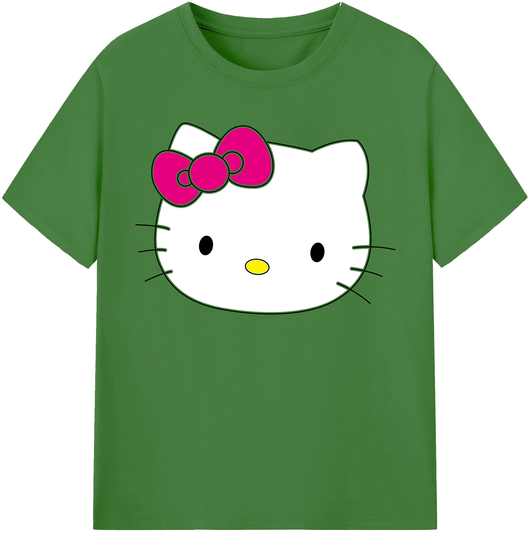 （画像用） Hello Kitty ハローキティ レディースカジュアルプリントTシャツ（綿100％）